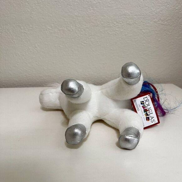 Douglas Toys Senna White Rainbow Mane Unicorn 8” Plush Stuffed Animal 1504 TAG - Picture 9 of 9